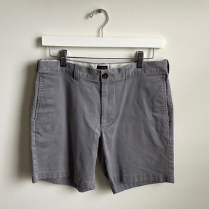 J.CREW Flex Khaki Shorts Gray Size 30 - 7” Inseam